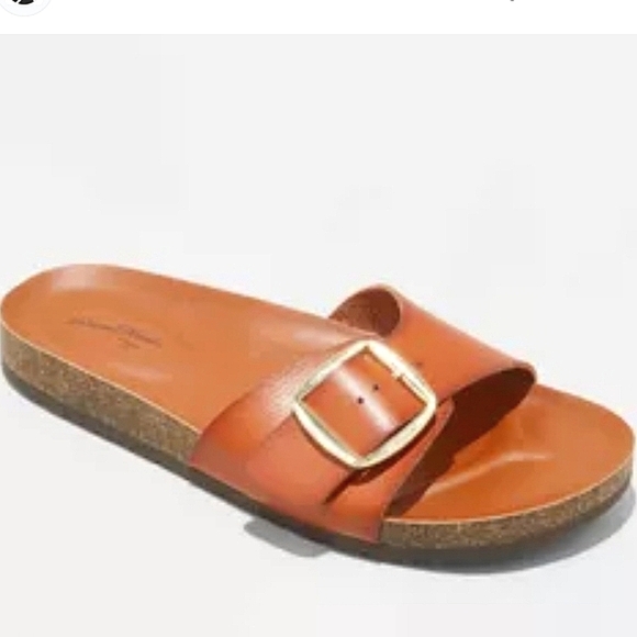 UNIVERSAL THREAD  Cameron Single Band Footbed Sandals. Cognac. 6.5 NWT - Picture 1 of 7